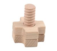 GOOHOCHY Educational Wooden Screw for Premium Safe Paint Geometrical Shapes Cognitive Building Blocks for Hand-eye Coordination Montessori-