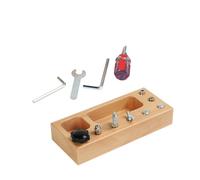 GOOHOCHY Educational Wooden Screw Game Interactive Set for Parent Interaction, Cultivating Spatial Skills and Hand-eye Coordination with Stainless Steel Screws, Creative Early Education