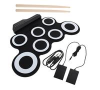 GOOHOCHY Electronic Drum Hand Roll up Portable Drum Set Silicone Practice Music Instrument for Home Travel
