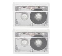 GOOHOCHY Empty cassette 2pcs 60 min recording tapes with large capacity, suitable for interview and dictation devices, portable style for audio sessions