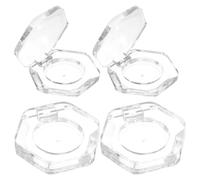 GOOHOCHY Empty Eyeshadow Pans as Cosmetics Containers 4pcs Refillable and Reusable Hexagon and Professional Dressers Suitable for Working and Shopping