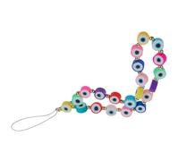 GOOHOCHY Evil Eyes Phone Charm Lanyard Wrist Strap Lightweight Acrylic and Polymer Clay Mobile Phone Chain Prevents Loss for School and Office Use Random Color