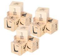 GOOHOCHY Exercise Dice Lightweight 3 Sets Wooden for Physical Education and Easy to Grip Dice Plaything and Home Workouts for Family Games and Fitness Activities