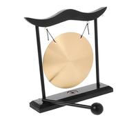 GOOHOCHY Fengshui Copper Gong for Mindfulness and Zen Decoration Table Centerpiece for Living Room and Office Hand-ringing Bell for Meditation and Luck Elegant Decor
