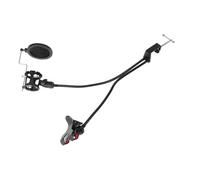 GOOHOCHY Flexible Dual Gooseneck Phone Holder Mic Stand Noise Reduction Filter Portable Recording Bracket