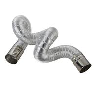 GOOHOCHY Flexible Metal Stove Pipe for Burn Barrel and Kitchen Use, Aluminum Foil Stove Flue Exhaust Pipe Suitable for High Temperature Environment, Easy to Install Home Vent Hose