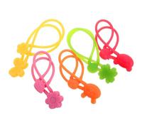 GOOHOCHY Flexible Silicone Bands Pack of 5, Elastic Reusable Bands for Bento Box and Regular Size Notebooks, Suitable for Food Binding and Leather Journal Securing