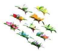 GOOHOCHY Floral Hair Clips 10pcs Hawaiian Style Fabric Barrettes, Does Not Get Stuck or, Suitable for Women at Beach Parties and Festivals