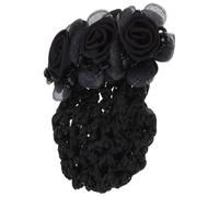 GOOHOCHY Flower for Net Metal 2pcs Simple Hair Clips Bun and Fabric Black Hair Accessories Ballet Dancers and Stewardesses