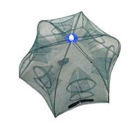 GOOHOCHY Foldable Fishing Net for Crab and Minnow Telescoping Design Twelve Entrance for Beach River Fishing