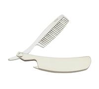 GOOHOCHY Foldable Zinc Alloy Beard and Hair Comb for Men with Smooth Teeth Portable Pocket Styling Accessory for Hair and Mustache Grooming