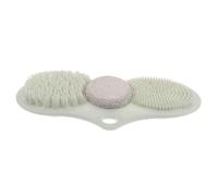GOOHOCHY Foot Scrubber for Shower Mat with Non-Slip Suction Cups, Green Silicone Pumice Stone Foot Massage Pad for Dead Skin and Callus Care, Suitable for Men’S Bathroom and Travel Use
