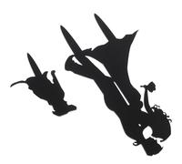 GOOHOCHY Funny Wedding Cake Topper Bride and Groom Hugging Figurine in Black Iron, Meticulously Crafted Dog Shape for Party and Celebrations
