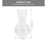 GOOHOCHY Glass Bulb Vase 2Pcs Hydroponic Planter for Indoor Garden and Housewarming