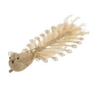 GOOHOCHY Glitter Peacock Hanging Decor Lightweight Artificial Birds for Decoration Realistic Miniature Bird Ornaments Plumage Materials Elegant Christmas Tree and Lawn Figurines for Holiday