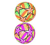 GOOHOCHY Glowing Basketball Toy for Boys and Girls Sturdy Light-Up Soccer Ball Waterproof 2-Piece Set for Outdoor Sports Entertainment for Night Markets and Play Random Style