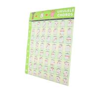 GOOHOCHY Graduation Time Ukelele Chord Chart Poster Featuring Chord Diagrams and Music Theory Learning for Beginners, Teachers, and Students with Green Pvc Glue Material, for Ukulele Wall