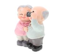 GOOHOCHY Grandparents Figurine Resin Statue Charming Cake Topper for Birthdays Anniversaries Unique Decor for Home Bedroom Parties for Grandma Grandpa