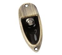 GOOHOCHY Guitar Input Jack Plate Durable Boat Shape Socket for Electric Guitar Stylish Color Scheme Reliable Performance Replacement Part