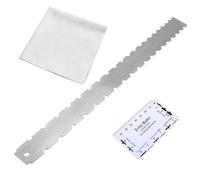 GOOHOCHY Guitar Neck Measuring Tool Notched Straight Edge with Fret Rocker and String Height Ruler for Accurate Guitar Maintenance and Setup Durable Design