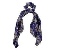 GOOHOCHY Hair Tie Set for Everyday Wear and Many Occasions 3pcs Retro Chiffon Soft Tail Hair Bands with Unique Floral Scarf Design, Lightweight Cloth Material Random Color for Women