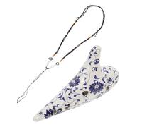 GOOHOCHY Hand-painted 12-hole Ocarina Wind Instrument Set Ceramic Beginner Ocarina for Children Easy to Play Includes Instruction Booklet