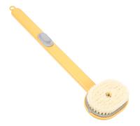 GOOHOCHY Handle for Relaxing Shoulders Neck and Back with Hole Design Body Bath Brush Yellow Pp Back Scrubber Portable Bath Shower Brush Suitable for Daily Use
