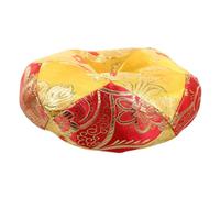 GOOHOCHY Handmade 5-inch Gold Singing Bowl Cushion Cotton Fabric Sound Bowl Pad Matching Wooden Mallet Mat Holder for Meditation and Mindfulness Practices
