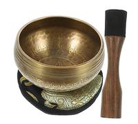 GOOHOCHY Handmade Tibetan Singing Bowl Yoga and Meditation Sound Complete Accessories for Mindfulness Practice and Peace of Mind for Chakra Healing and Relaxation