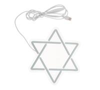 GOOHOCHY Hanukkah LED Neon Sign Star of David Hexagram Acrylic Wall Light with Adjustable Brightness Jewish Holiday Decor for Home and Synagogue Lighting