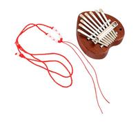 GOOHOCHY Heart Shaped 8 Keys Thumb Piano Beginner's Musical Instrument Portable for Boys and Girls Adults Easy to Play Unique Design