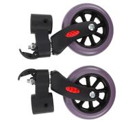 GOOHOCHY Heavy Duty Walker Replacement Caster Wheels with Rotation Locking Structure, Pp and PVC Material, Enhanced Ground Grip and Effortless Maneuverability for Indoor and Outdoor Use