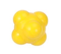 GOOHOCHY Hexagonal Reaction Ball for Agility Training Medium Difficulty Yellow Hand-eye Coordination Trainer for Baseball and Multi-sport Reflex Improvement