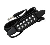 GOOHOCHY High Sensitivity Guitar Pickup No-drill Acoustic Guitar Accessory with 3 Meter Cable Abs Metal Lightweight Clip-on Pickup and Ukulele