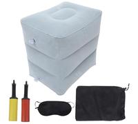 GOOHOCHY Inflatable Footrest Pillow for Airplane Travel Under Desk Use, PVC Material Leg Rest Reduces Fatigue and Swelling, Travel Foot Rest Essential for Comfort Random Color