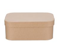 GOOHOCHY Khaki Paper Rounded Box with Lid for Storage and Crafting, Versatile Design with Elegant Aesthetic, Simple yet Sophisticated Paper Meal Prep Containers for DIY Creativity