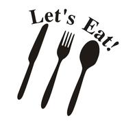 GOOHOCHY Kitchen Rules Creative Lettering Wall Sticker Removable Vinyl Decals for Home Kitchen 45X42Cm