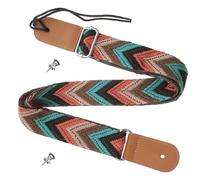 GOOHOCHY Left Handed Ukulele Adult Guitar Shoulder Strap, Nylon Adjustable Belt with Double Hooks, Bohemian Style Accessory for Folk Guitar and Ukulele