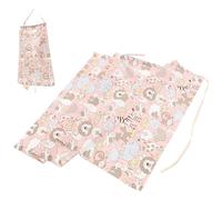 GOOHOCHY Lightweight Cotton Nursing Cover for Maternity and Parenting with Adjustable Shoulder Strap and Double Layer Design, for Breastfeeding Outdoors and Easy to Store Pink Nursing