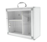 GOOHOCHY Lockable Wall-Mounted Medicine Box Lid Multi-Layer Household Medication Organizer for Emergency Supplies Secure Storage for Home and Community Use