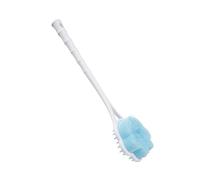 GOOHOCHY Long Handle Silicone Back Brush for Dual-Sided Bath Scrubber Hanging Loop Ergonomic Exfoliating Body Brush for Men and Women