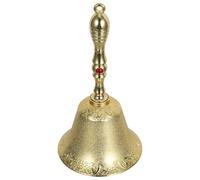 GOOHOCHY Loud Solid Metal Handbell with Handle Super Loud Retro Dinner Bell for Restaurant Service Classroom Christmas Outdoor Use Vintage Call Bell for Efficient Attention Calling