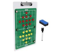 GOOHOCHY Magnetic Soccer Coaching Board Football Tactical Reusable Writing Board with Clip for Match Strategy Training - Black Eraser Included, - Suitable for Football Coaches and Team