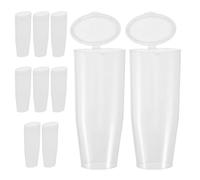 GOOHOCHY Makeup Brush Protective Sleeve 10Pcs Plastic Caps Dust Covers for Cosmetic Brushes Travel Storage
