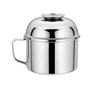 GOOHOCHY Meal Box and Impact Resistant Design Stainless Steel Double-Layer with Magnetic Secure Clasps Portable Thermal Lunch Box Silver for Home and Short Trips