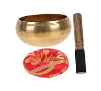 GOOHOCHY Meditation Singing Bowl Set and Quiet with Harmonic Ambient Sound Long-lasting Tone, Handcrafted Copper and Wood Bowl Random Color for Relaxation and Yoga Meditation Practice