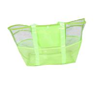 GOOHOCHY Mesh Beach Bag for Women Foldable Travel Tote with Large Capacity for Pool Resort and Outdoor Adventures Stylish Design with Inner Pocket and Nonslip Shoulder Pad
