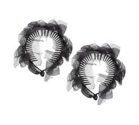 GOOHOCHY Mesh Fabric Bow Hair Claw Clips for Thick Hair Strong Hold Shark Clip High Ponytail Bun Maker for Women