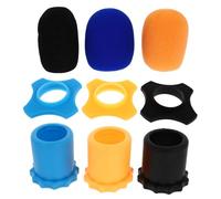 GOOHOCHY Microphone Wind Noise with Strong Adaptability Material and Reduction Protective Cover Assorted Colour Rubber Random Color Suitable for Wireless Microphones
