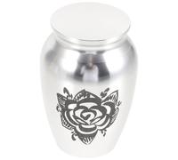 GOOHOCHY Mini Urn Silver Alloy Safe to Use Keepsake Box Smooth Lines and Lightweight Design Human Ashes for Adult Ashes, Suitable for Funerary Purposes